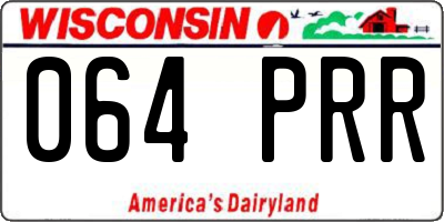 WI license plate 064PRR