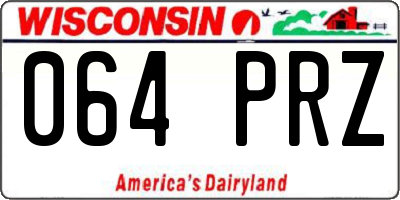 WI license plate 064PRZ