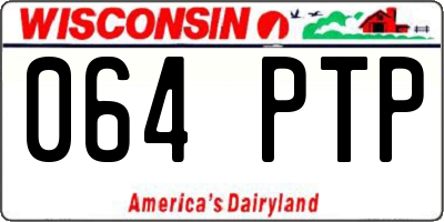 WI license plate 064PTP