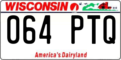 WI license plate 064PTQ