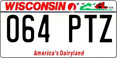 WI license plate 064PTZ