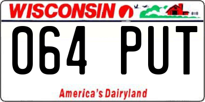 WI license plate 064PUT