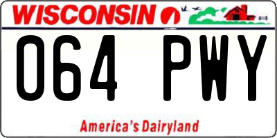 WI license plate 064PWY