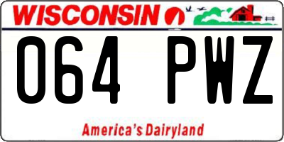 WI license plate 064PWZ