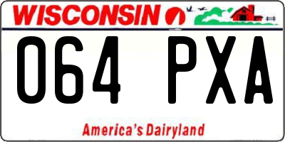 WI license plate 064PXA
