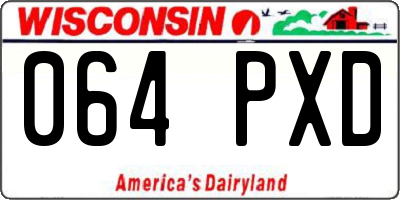 WI license plate 064PXD