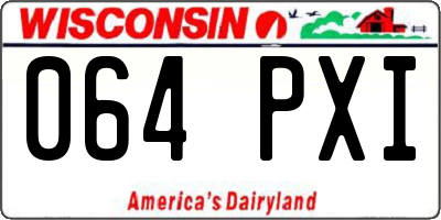 WI license plate 064PXI