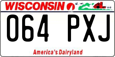 WI license plate 064PXJ