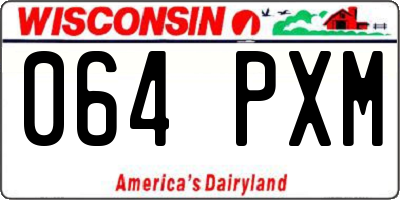 WI license plate 064PXM