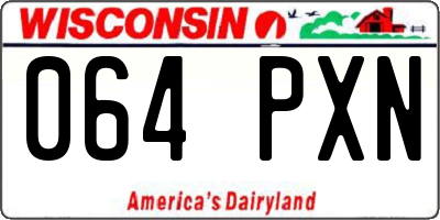 WI license plate 064PXN