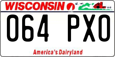 WI license plate 064PXO