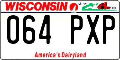 WI license plate 064PXP