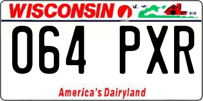 WI license plate 064PXR