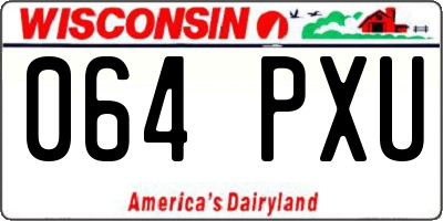 WI license plate 064PXU