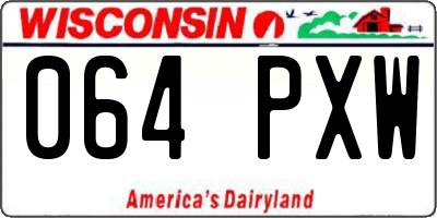 WI license plate 064PXW