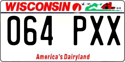 WI license plate 064PXX