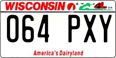 WI license plate 064PXY