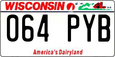 WI license plate 064PYB