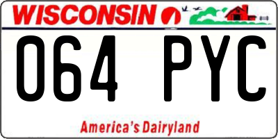 WI license plate 064PYC