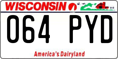 WI license plate 064PYD