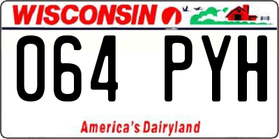 WI license plate 064PYH