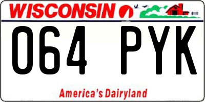 WI license plate 064PYK