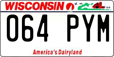 WI license plate 064PYM