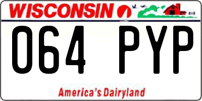 WI license plate 064PYP