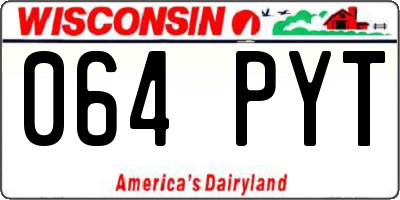 WI license plate 064PYT