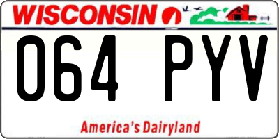 WI license plate 064PYV