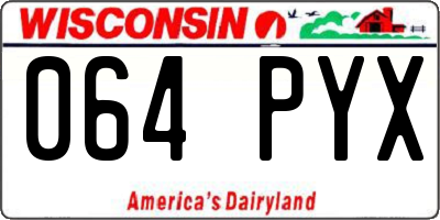 WI license plate 064PYX