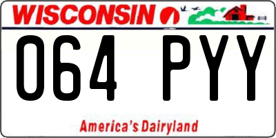 WI license plate 064PYY