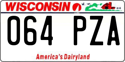WI license plate 064PZA