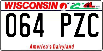 WI license plate 064PZC