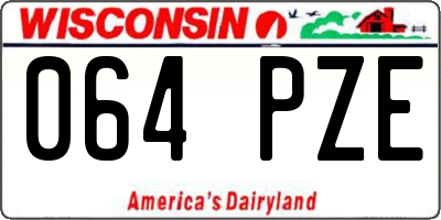 WI license plate 064PZE
