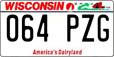 WI license plate 064PZG