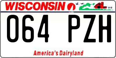 WI license plate 064PZH
