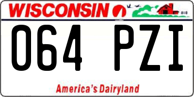 WI license plate 064PZI