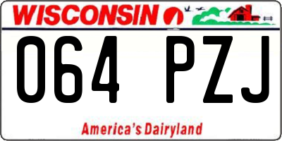 WI license plate 064PZJ