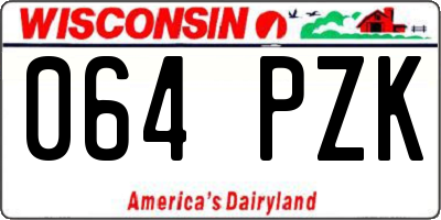 WI license plate 064PZK