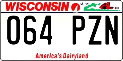 WI license plate 064PZN
