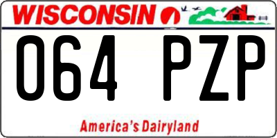 WI license plate 064PZP
