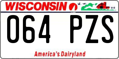 WI license plate 064PZS