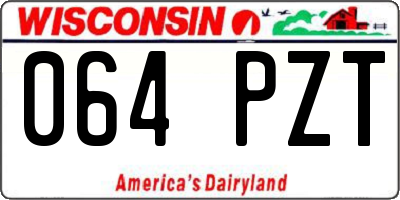 WI license plate 064PZT