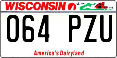 WI license plate 064PZU