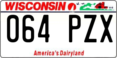 WI license plate 064PZX