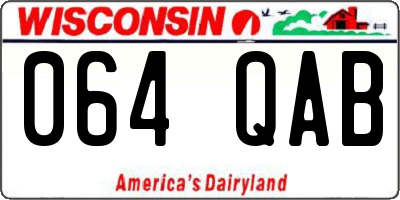 WI license plate 064QAB