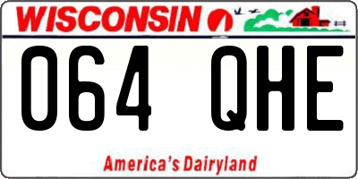 WI license plate 064QHE