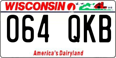 WI license plate 064QKB