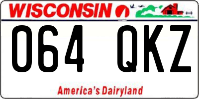 WI license plate 064QKZ